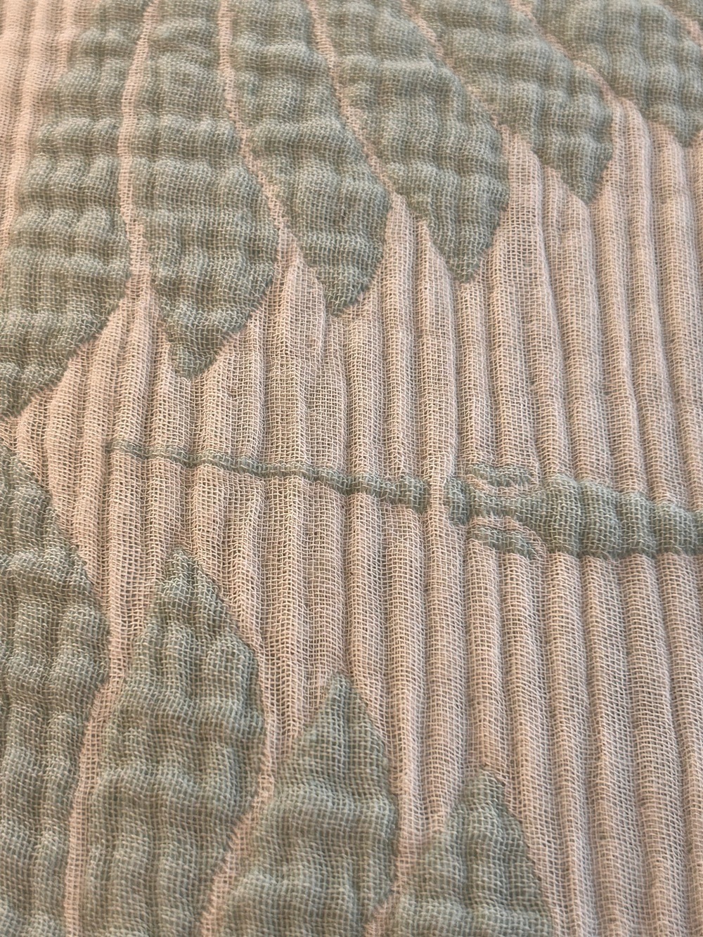 Luxury Jacquard Woven Blanket Swedish Blue Green Luxury Cotton 55 x 77 NEW! - Picture 4 of 16